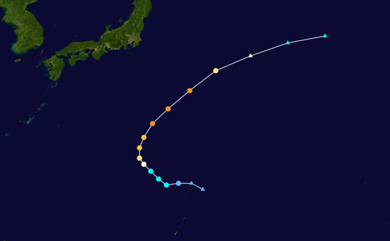 2007年颱風“劍魚”路徑圖
