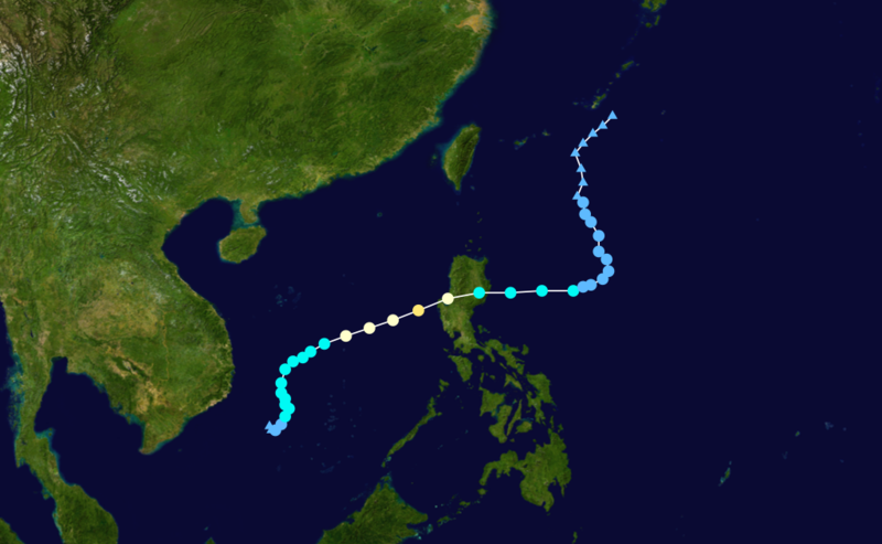 颱風燦鴻 路徑圖