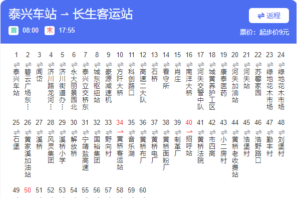 泰興公交206路 泰興公交206路