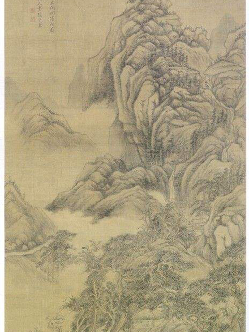 富春山圖(清代張宗蒼創作絹本設色畫) 富春山圖(清代張宗蒼創作絹本設色畫)