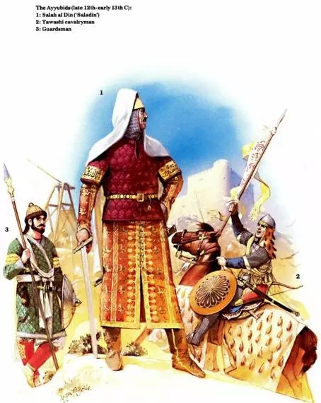 薩拉丁的精銳騎兵與步兵