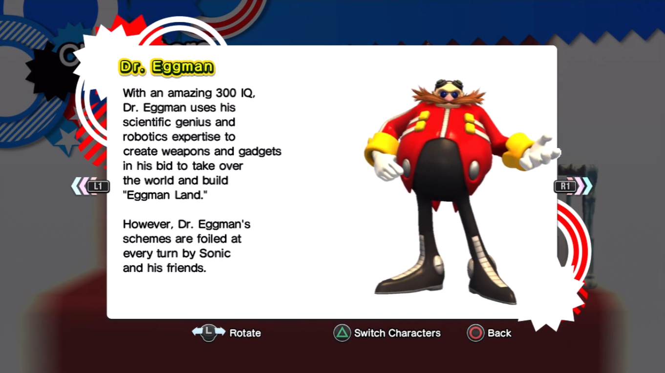 Dr. Eggman&#39;s profile in Sonic Generations.