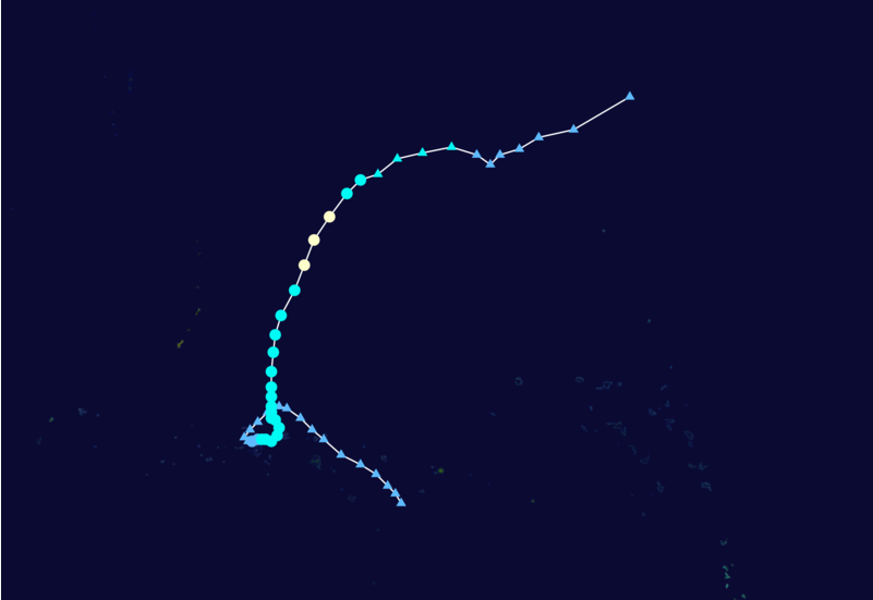 颱風法茜 路徑圖
