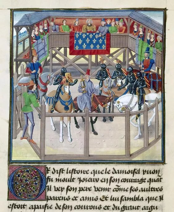 正在為騎士比武獲勝者頒獎的查理七世