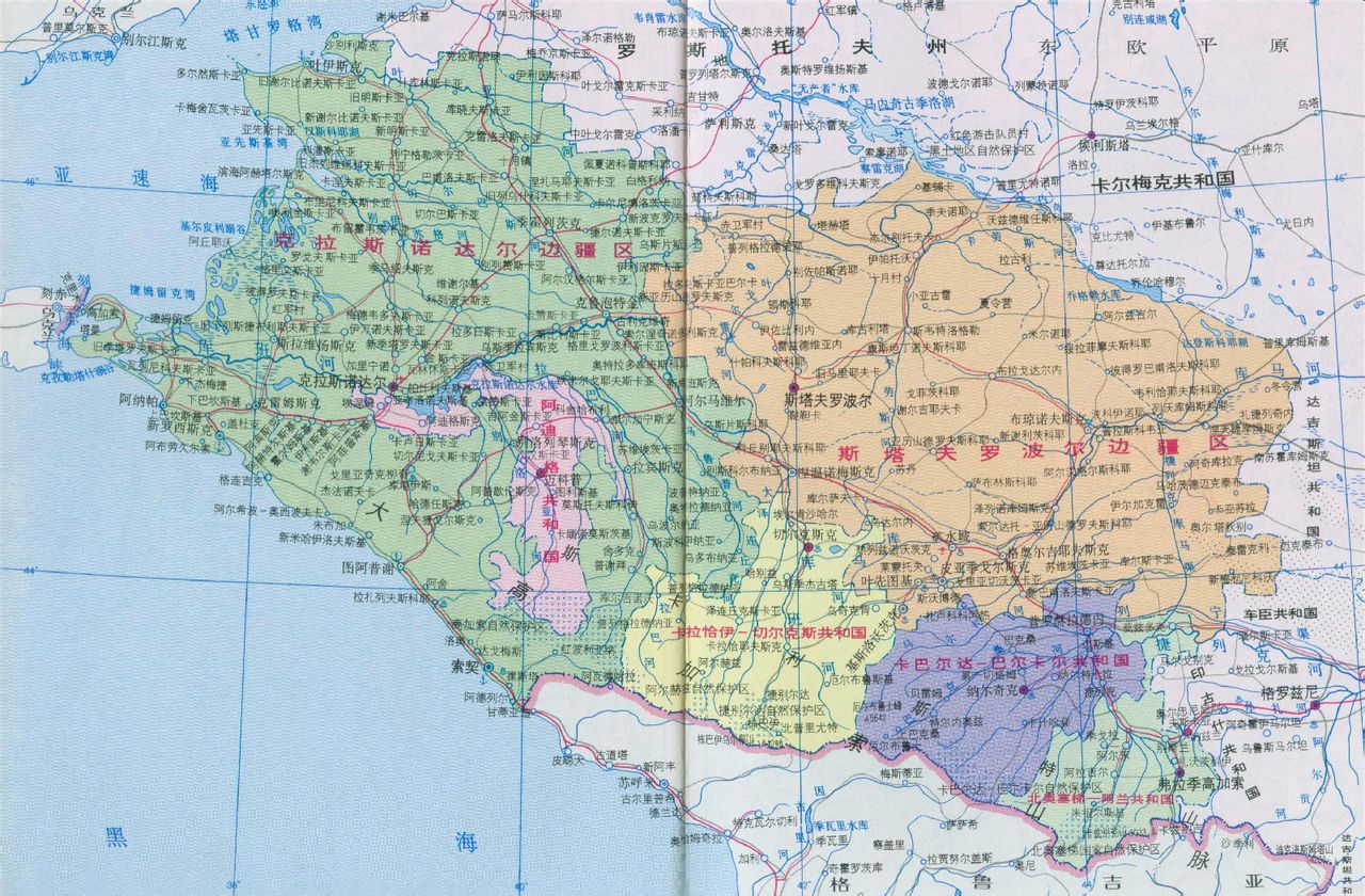 斯塔夫羅波爾邊疆區地圖
