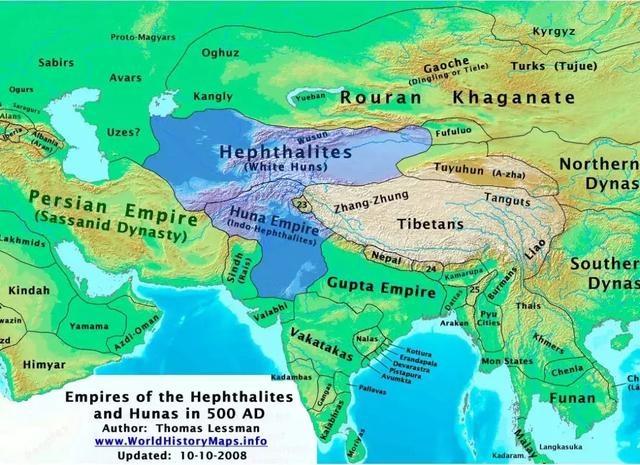 公元6世紀 鼎盛時期的白匈奴帝國
