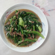 肉炒油麥菜 肉炒油麥菜