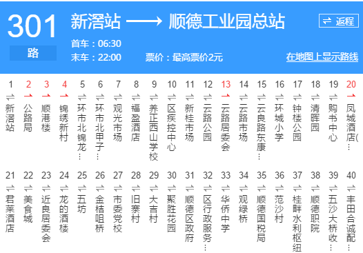 佛山公交301路 佛山公交301路