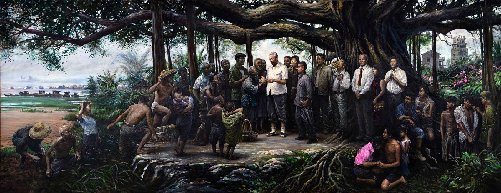 巨幅油畫《南粵之春》2010年作品