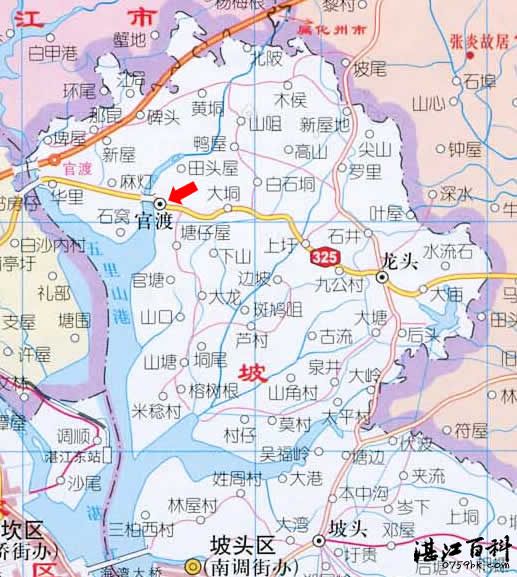 湛江市坡頭區官渡鎮地圖
