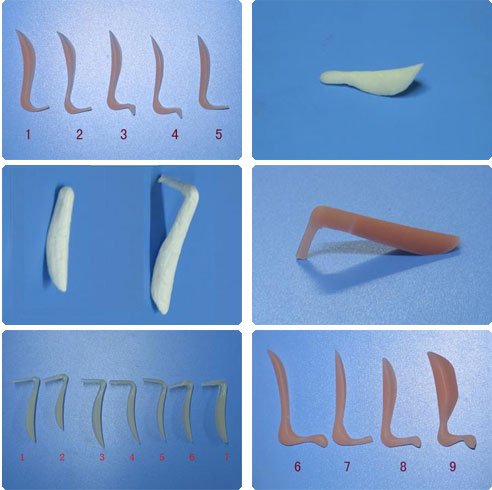 各種形狀矽膠隆鼻假體材料
