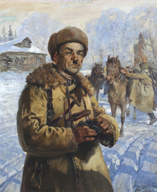 蘇聯近衛軍英雄潘費洛夫I.V.少將的肖像