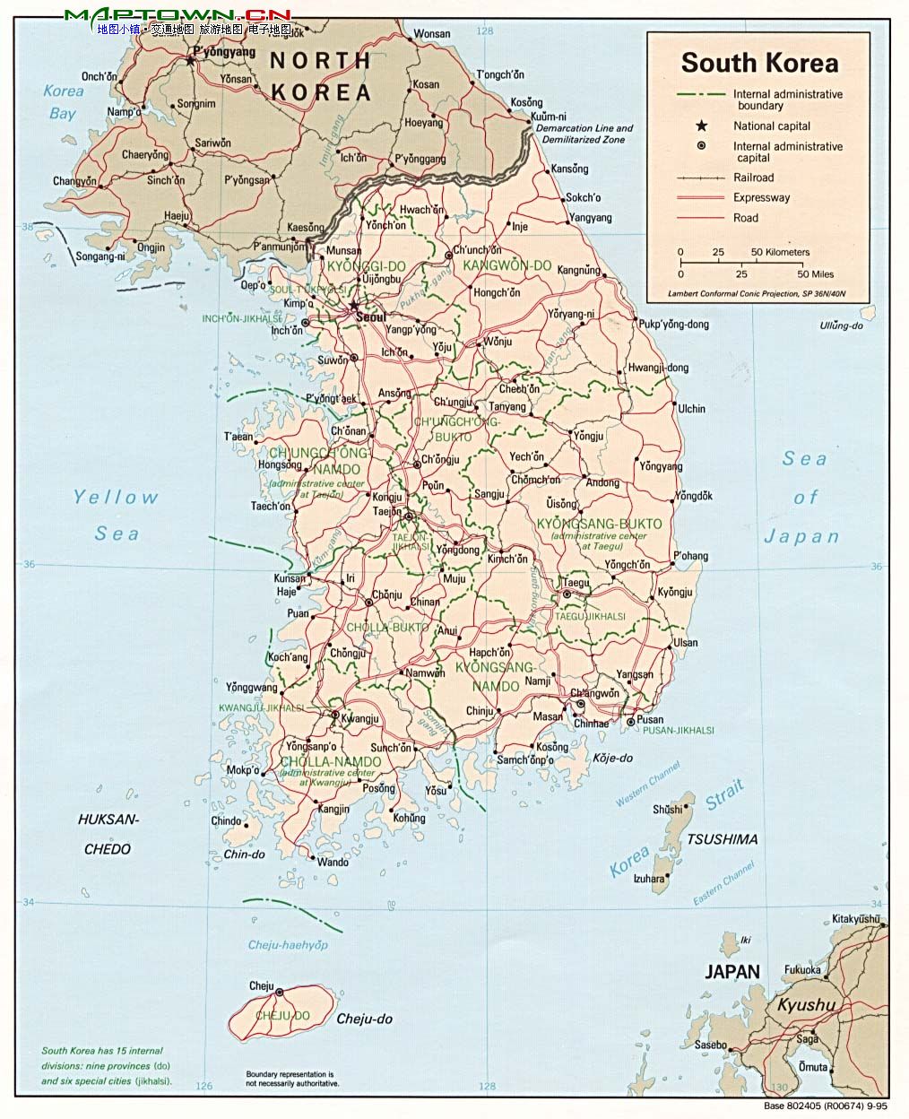 韓國地形圖