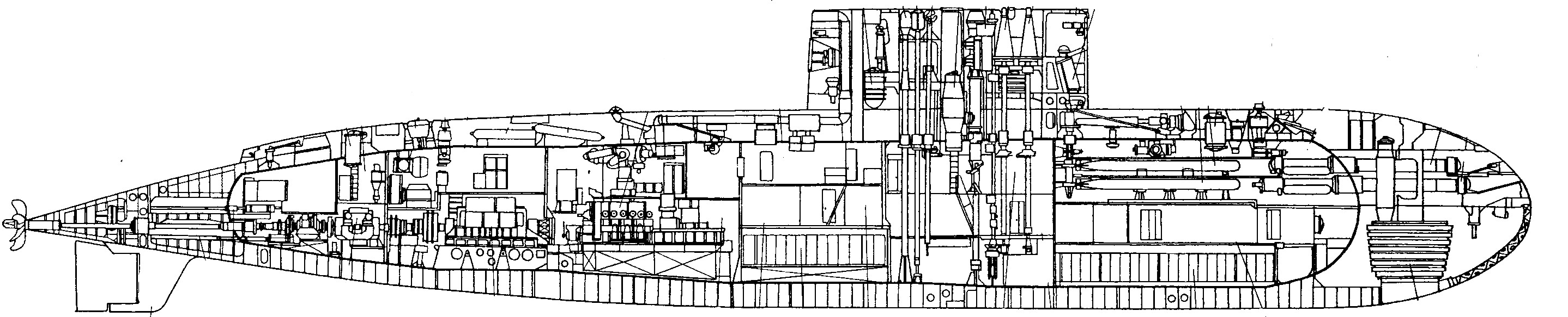 基洛級潛艇初期型線圖