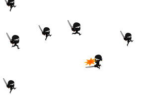 忍者搏鬥遊戲畫面