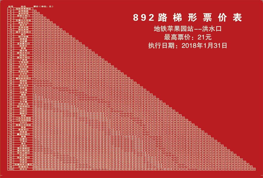 北京公交892路 北京公交892路