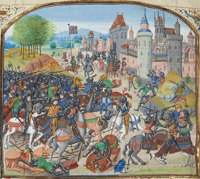 15世紀手抄本上的內維爾十字之戰