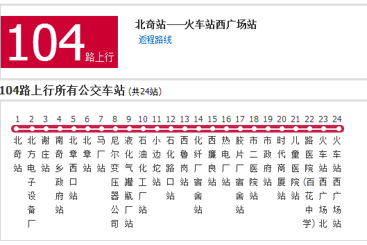 保定公交104路 保定公交104路