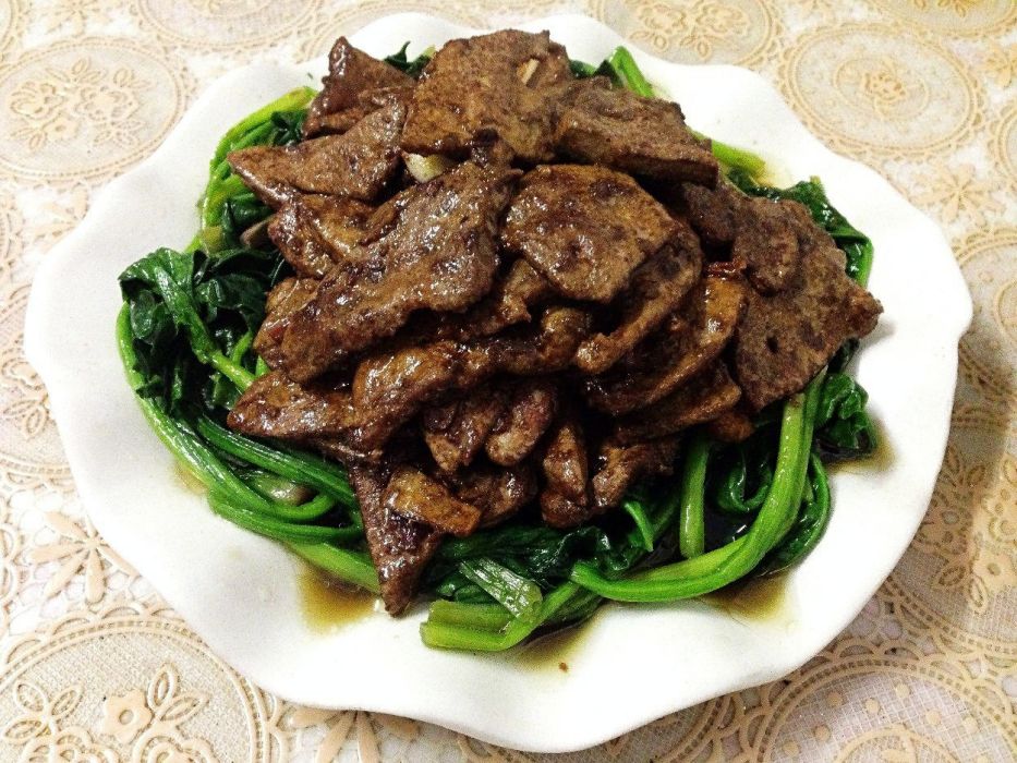 菠菜溜豬肝 菠菜溜豬肝