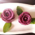 紫薯玫瑰花饅頭