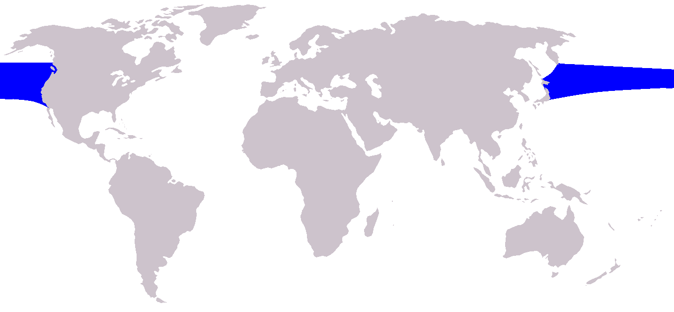 北露脊海豚地理分布