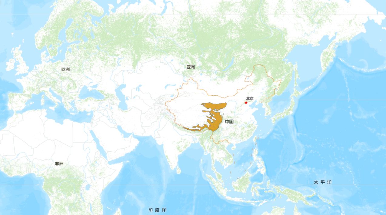 鳳頭雀鶯分布圖