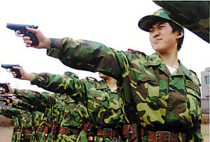 中國特警女兵隊