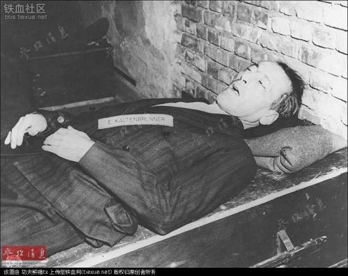 恩斯特·卡爾滕布魯納被絞死後的屍體