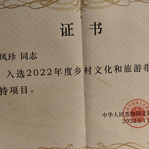 黎鳳珍(第一批鄉村工匠名師，瑤族服飾自治區級代表性傳承人)