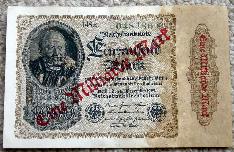 魏瑪共和國時期發行的鈔票