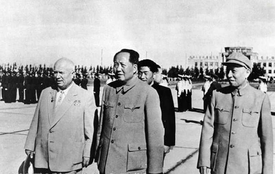 50年代中蘇蜜月期的毛澤東和赫魯雪夫
