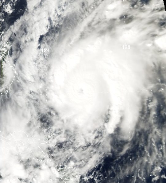 超強颱風飛燕 衛星雲圖