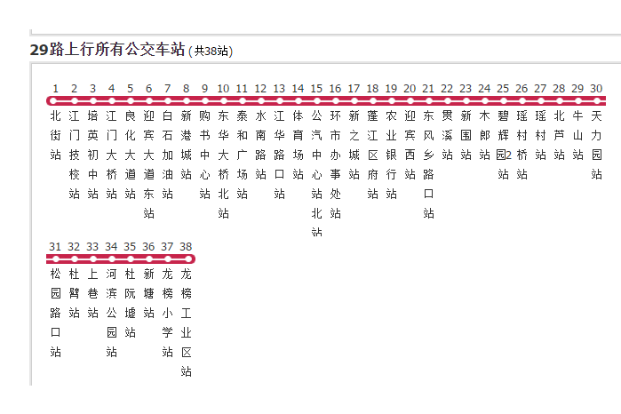 江門公交29路 江門公交29路