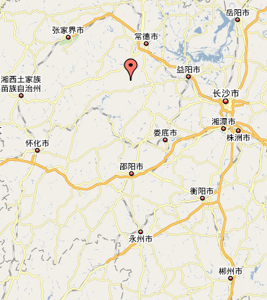 冷市鎮在湖南省的位置