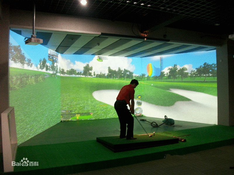 三屏模擬高爾夫
