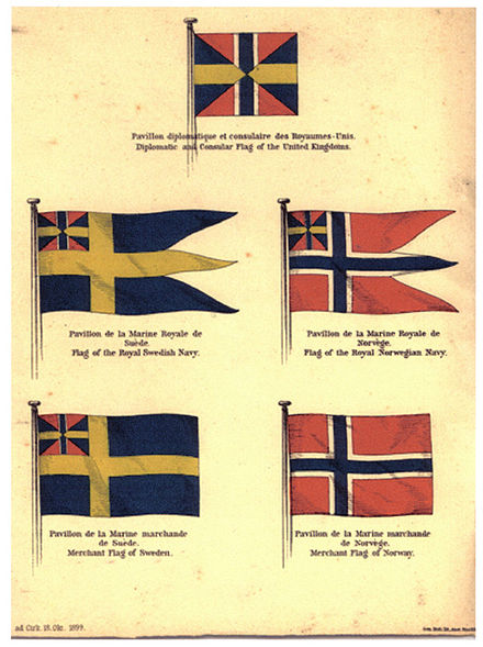 瑞典-挪威聯盟各旗幟