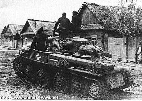 第二十五裝甲團的捷克制38（t）輕型坦克