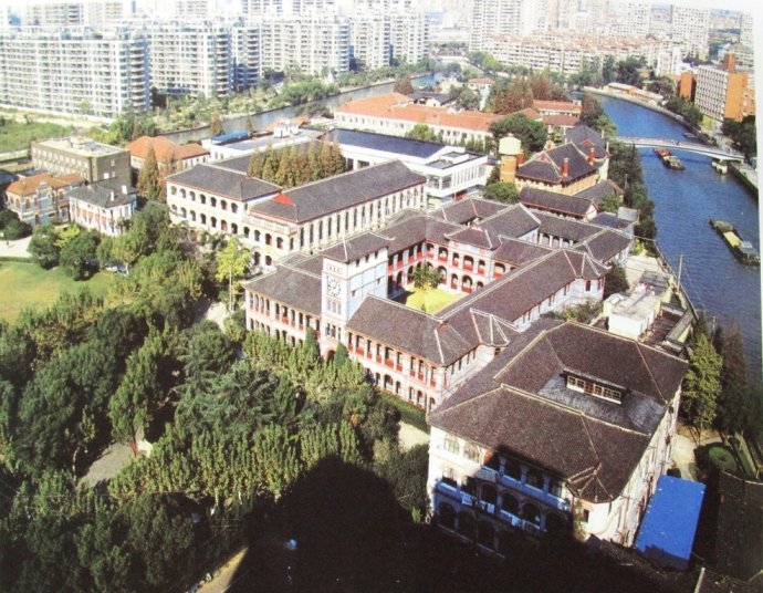 俯拍上海聖約翰大學舊址