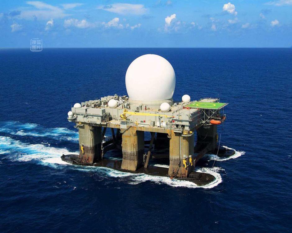 美國在海上營建的海軍海基X波段雷達基站