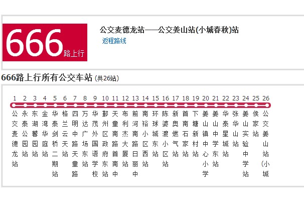 寧波公交666路 寧波公交666路