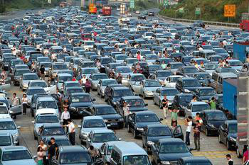 國慶高速擁堵