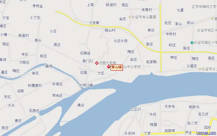 江蘇省揚州市儀征市青山鎮旅遊地圖