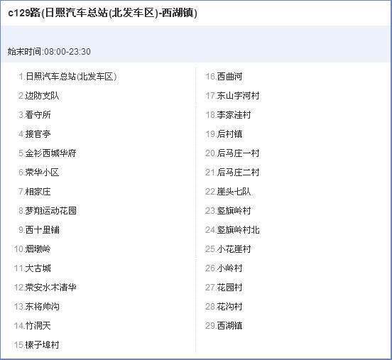 日照公交C129路