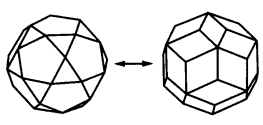 圖4(b) 二十-十二面體與其對偶菱形三十面體