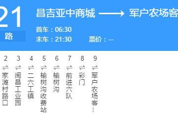 昌吉公交21路 昌吉公交21路
