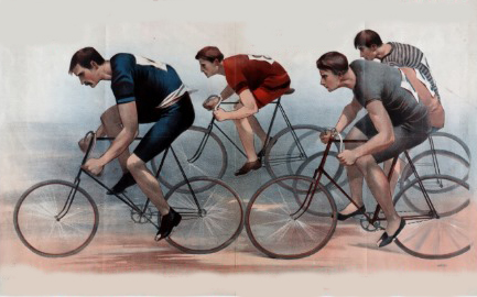 早期腳踏車運動圖片