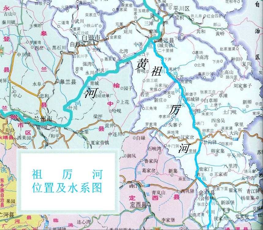 祖厲河位置及水系圖