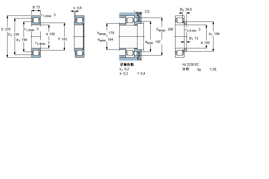 SKF NJ2230ECM軸承 SKF NJ2230ECM軸承