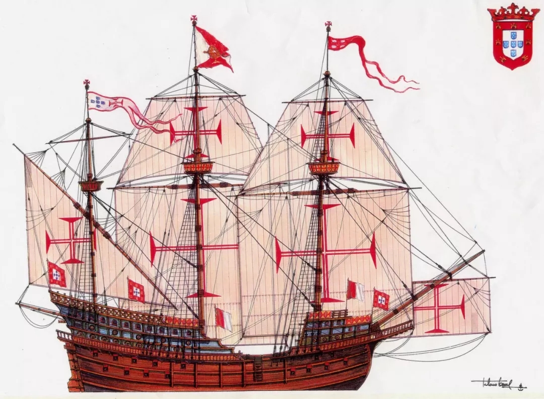 葡萄牙人的卡拉克船裝備更多火炮
