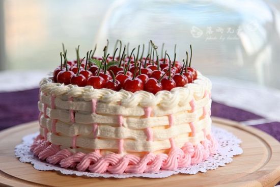 櫻桃草編蛋糕